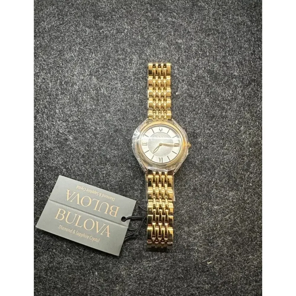 Bulova Classic Diamond Stainless Steel Quartz Ladies Watch 98R298